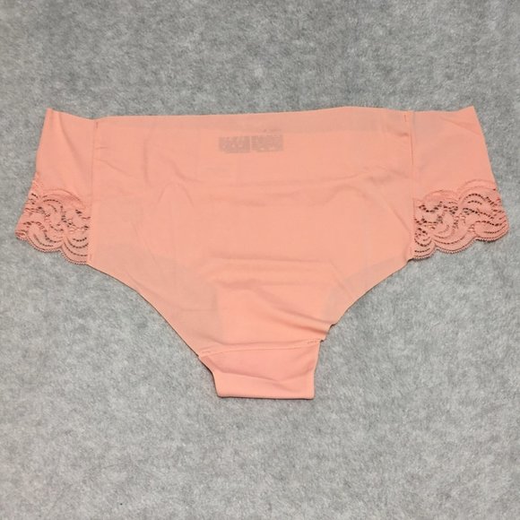 Auden Women's 3 pack Hipster Underwear XL Lace Accents Pink Peach Brown - Picture 8 of 10